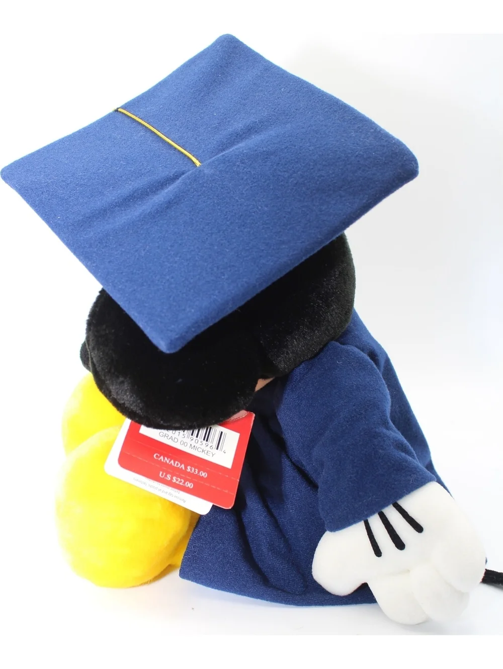 VTG 2000 Walt Disney GRAD 00 MICKEY Graduation Cap & Gown Costume Animal Plush